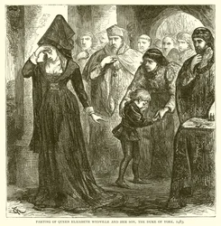 Rozstanie królowej Elżbiety Wydville i jej syna, księcia Yorku, 1483