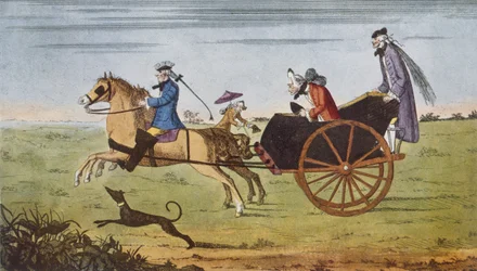 Pasażer w powozie konnym, „Autostrada i jej pojazdy...”, Hilaire Belloc