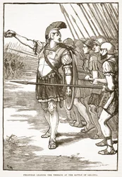 Pelopidas prowadzący Tebańczyków w bitwie pod Leuctra