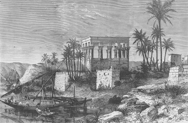 Łóżko faraona na wyspie Philae