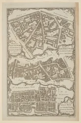 „Plan okręgów Queen Hith i Vintry podzielony na parafie z nowego przeglądu”. Mapa City of London autorstwa Royce