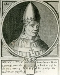 Papież Grzegorz V (972-999) (rycina)