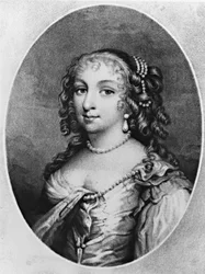 Portret Lady Denham, z „Characters Illustrious in British History”, Richarda Earloma i Charlesa Turnera, 1815