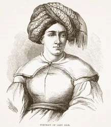 Portret Lady Sale, ilustracja z Cassells Illustrated History of England