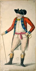 Portret podpułkownika Chadwicka, koniec XVIII w. (wc na papierze)