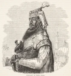 Portret Nana Sahib, ilustracja z Cassells Illustrated History of England