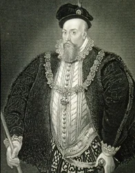 Portret Roberta Dudleya (1532-88), pierwszego hrabiego Leicester, z „Lodge