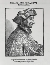 Portret Sebastiana Branta (ok. 1458-1521) z Narrative and Critical History of America, pod redakcją Justina Winsora, Londyn, 1886