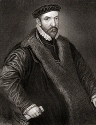 Portret Sir Nicholasa Bacona (1510-1579) z Lodges British Portraits, 1823
