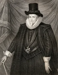 Portret Thomasa Cecila, 1. hrabiego Exeter, z Lodges British Portraits, 1823