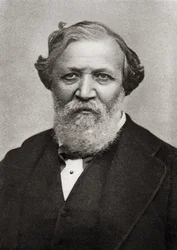 Portret angielskiego poety Roberta Browninga (1812-89)