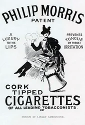 Plakat do papierosów Philip Morris, zaprojektowany przez Linsay Sambourne, 1896