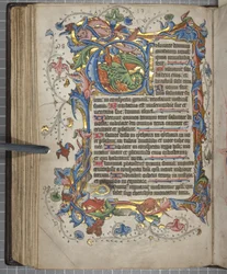 Psałterz z kalendarzem Sarum use, Fol 72 verso, ok. 1425-75 (tusz, farba i złoto na welinie)