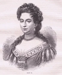 Królowa Anglii Maria II (litografia)