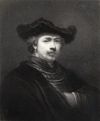 Rembrandt Harmens van Rijn (1606-69) z „Galerii Portretów”, publikacja 1833