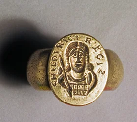 Replika elektrotypu pierścienia Childerics Ring, 1831 (metal)