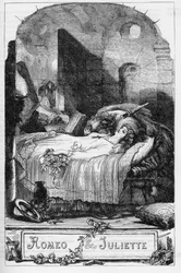 Romeo i Julia (Romeo i Julia) - Ilustracja w „” Completes de William Shakespeare”””” 1866 - Ilustracje i ogólna forma tego wydania zapożyczono z ilustrowanego Szekspira Cassella, opublikowanego w Londynie