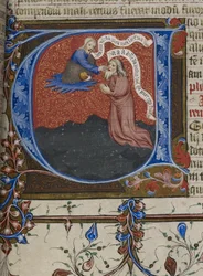 Royal MS 1 E IX, f.193 Jeremiasz natchniony przez Boga (welum)