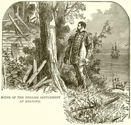 Ruiny osady angielskiej w Roanoke