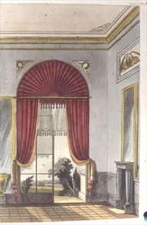 Salon, tablica 87 z Repozytorium Sztuki Ackermanna, wydana w latach 1809-28 (kolor lito)