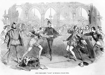 Scena z Fausta Spohrsa w Królewskiej Operze Włoskiej, 1852