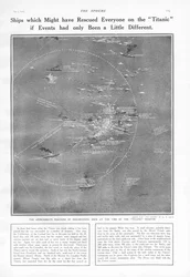 Statki, które mogłyby uratować wszystkich na Titanicu, gdyby wydarzenia były tylko trochę inne, z The Sphere, 4 maja 1912