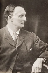 Sir Edward Grey, wicehrabia Grey z Falloden, ilustracja z „Króla Edwarda i jego czasy” Andre Maurois, opublikowana w 1933 r. (druk)