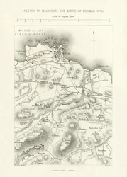 Szkic ilustrujący bitwę pod Dunbar, 1650