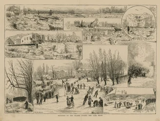 Szkice nad Tamizą podczas późnych przymrozków