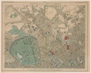 Biblioteka Stanfords Mapa Londynu i jego przedmieść