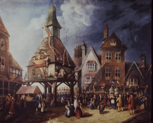 Stratford-on-Avon, Jubileusz Szekspira w 1769 w High Cross (kolor lito)