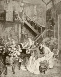 Studiowanie partytury (litho)