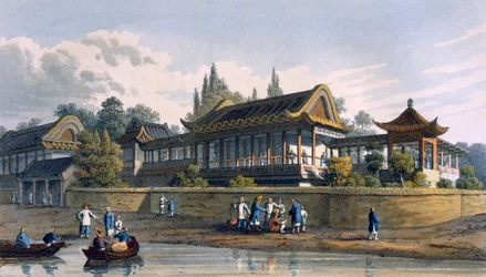 Letni Pałac Cesarza, naprzeciwko miasta Tien-Sing, 1817