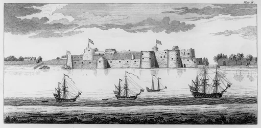 Surat Fort, Gujarat, Indie, c.1770 (grawerowanie)