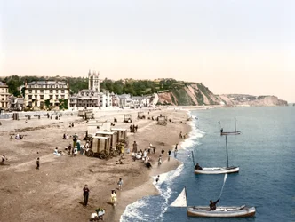 Teignmouth (zdjęcie ręcznie kolorowane)