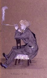 „Archeolog” ok. 1890 (akwarela na papierze)