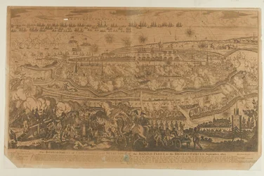 Bombardowanie Kopenhagi i kapitulacja floty duńskiej, wrzesień 1807 r., opublikowane przez Johna Fairburna w 1807 r.