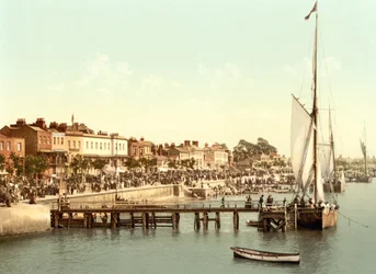 The Cart Parade, Southend (zdjęcie ręcznie kolorowane)