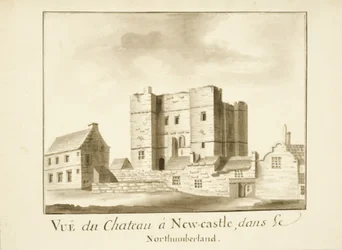 Zamek, Newcastle upon Tyne (tusz i ołówek na papierze)