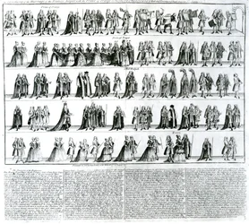Ceremonia zaślubin księżniczki Royal z księciem Orange, 1734