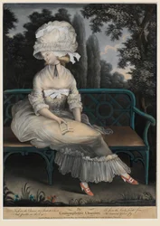 Zaklinacz kontemplacyjny, 1780 (ręcznie kolorowana mezzotinta)
