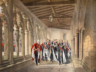 Klasztor Dziekanów, Windsor, 10 marca 1863, z Memoriału małżeństwa Edwarda VII i Aleksandry z Danii, wyd. 1864