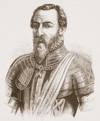 Książę Alvy (z portretu Tycjana), ilustracja z Historii protestantyzmu Jamesa Aitkena Wylie (1808-1890), wyd. 1878