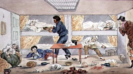 Skutki choroby morskiej, ok. 1825 (pióro i atrament z akwarelą na papierze)
