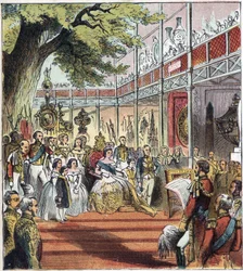Wielka Wystawa Londyńska w Hyde Parku w 1851 roku. Wielka Wystawa 1851 roku. W 1851 roku w Hyde Parku zbudowano szklany pałac, aby wystawić liczne przedmioty pochodzące z różnych narodów całego świata
