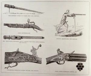 Pistolet i jego rozwój, z The Illustrated London News, 17 września 1881 r.