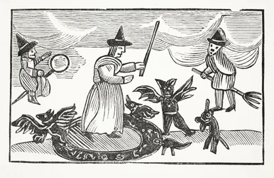 The History of Mother Shipton, ilustracja z książki Chap-books of the Eighteenth Century Johna Ashtona, wyd. 1882