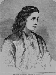 Szanowna Pani Yelverton, ilustracja z "Illustrated Sporting News", 1861 (papier gazetowy)