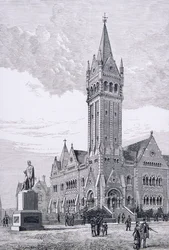 The Independent Church, Collins Street, Melbourne, Australia, z Australian Pictures, wyd. przez Towarzystwo Traktu Religijnego, 1886