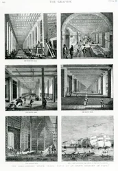Indo-chiński handel opium: notatki w fabryce opium w Patna, zaczerpnięte z The Graphic, 1882
